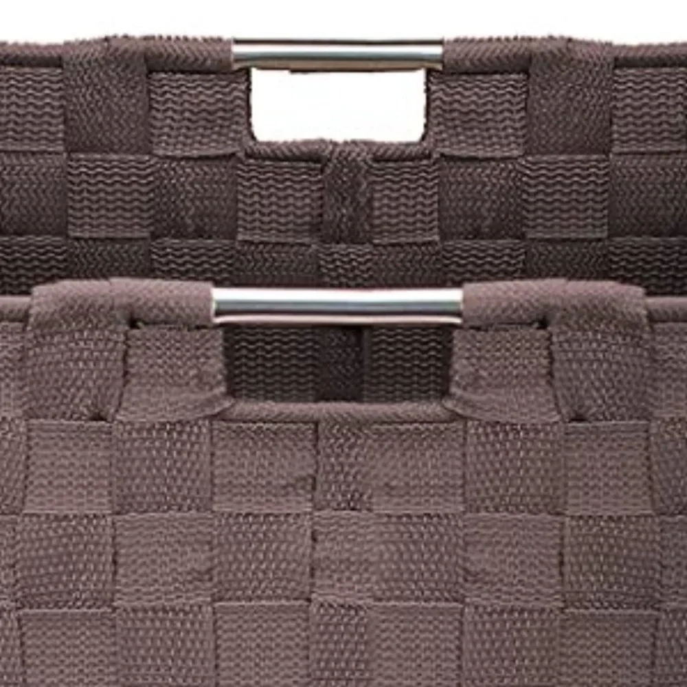Woven Storage Basket with Built In Handles